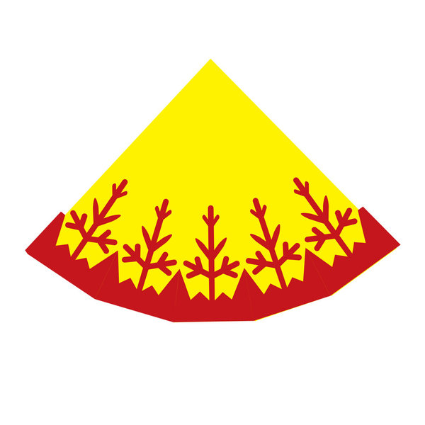 Rote Flocke auf gelb