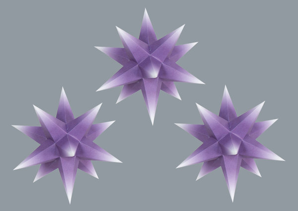 violetter Kern mit weißer Spitze